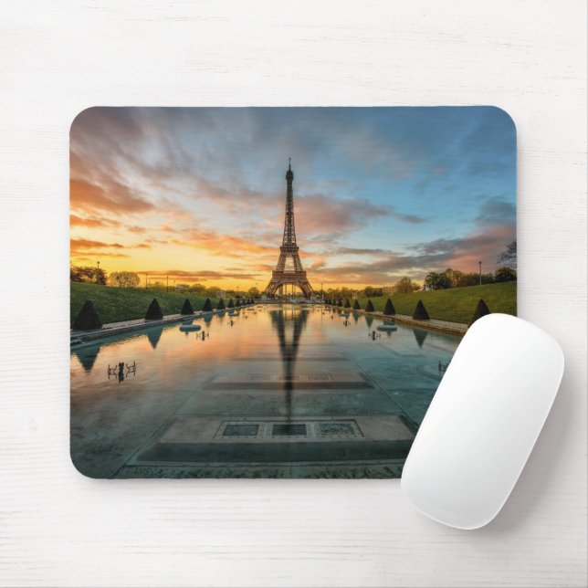 Mousepad Monumentos | Torre Eiffel Sunrise (Com mouse)