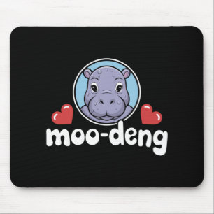 Mousepad Moo Deng Porco Saltitante em Imagem Tailandesa Beb