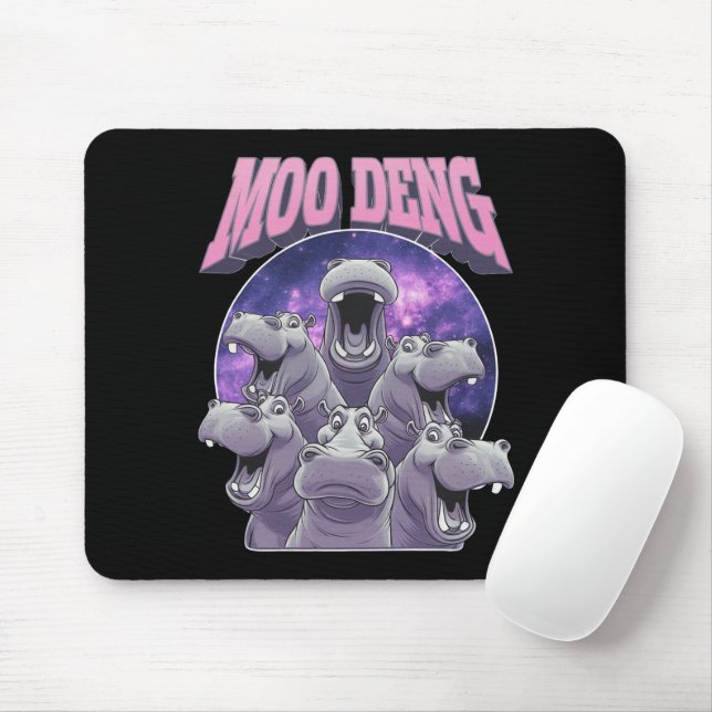 MOUSEPAD MOO NEGA O FAMOSO BEBÊ PIGMY HIPPO MOODENG (Com mouse)