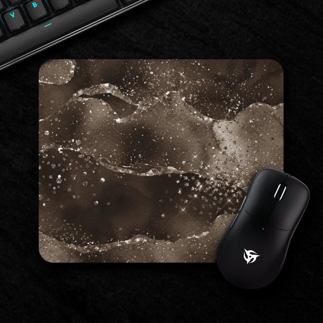 Mousepad Moody Agate | Café Ouro Castanho de Bronze (Criador carregado)