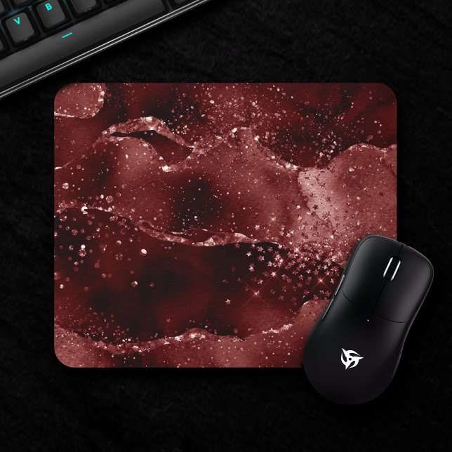 Mousepad Moody Agate | Tone de Jewel de Hena Red Garnet (Criador carregado)