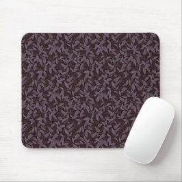 Mousepad Moody Modern Chic Botanic Leaf Dark Roxo
