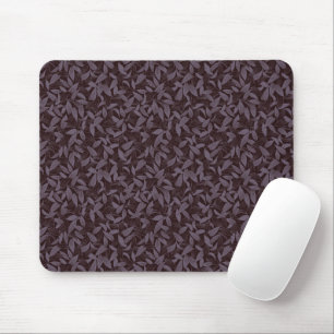 Mousepad Moody Modern Chic Botanic Leaf Dark Roxo