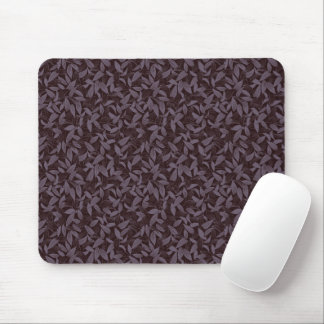 Mousepad Moody Modern Chic Botanic Leaf Dark Roxo