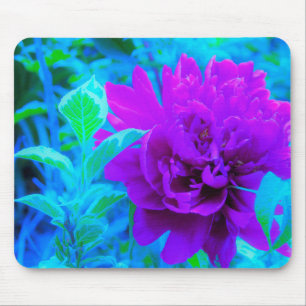 Mousepad Moody Purple Peony com Linda Folhagem Weigela