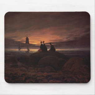 Mousepad Moon a aumentação sobre o mar, 1822 (o óleo em