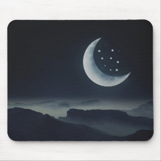 Mousepad Moon Crescente e Estrelas