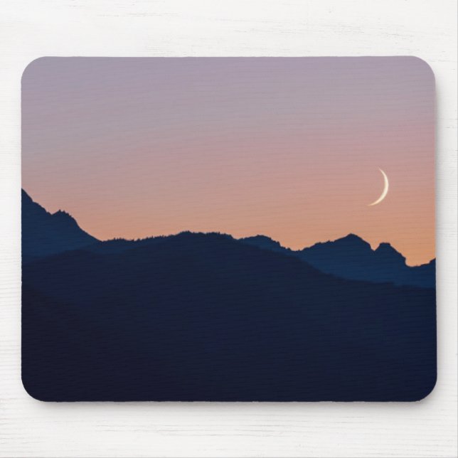 Mousepad Moon Crescente e Vênus | Seabeck, Washington (Frente)