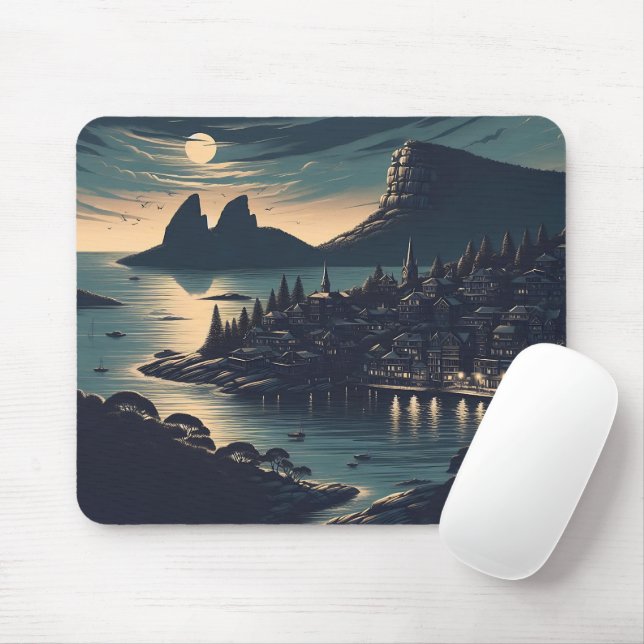 Mousepad Moonlit Port (Com mouse)