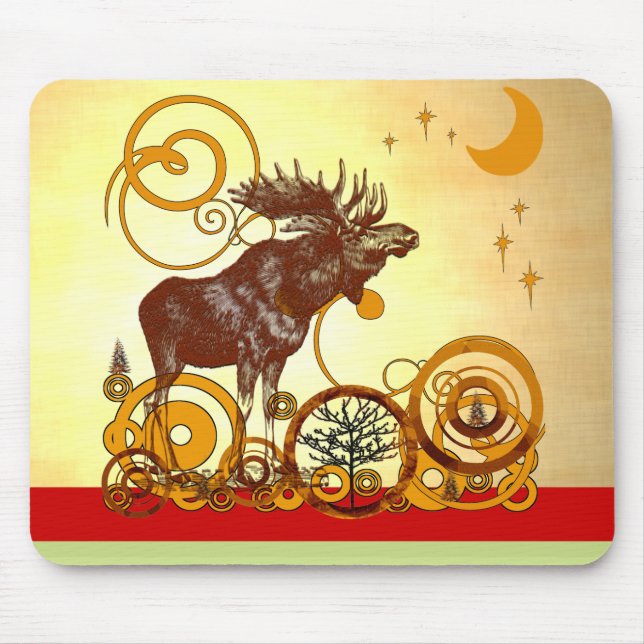 Mousepad Moose Christmas (Frente)