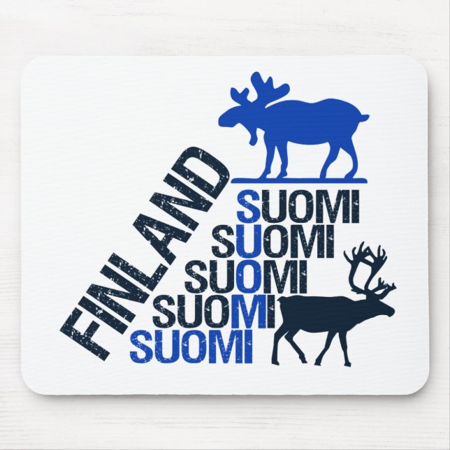 Mousepad Moose da Finlândia e Reindeer (Frente)