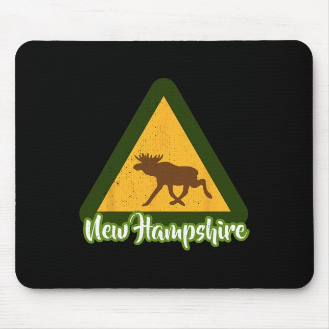 Mousepad Moose de New Hampshire Acampamento White Mountains (Frente)
