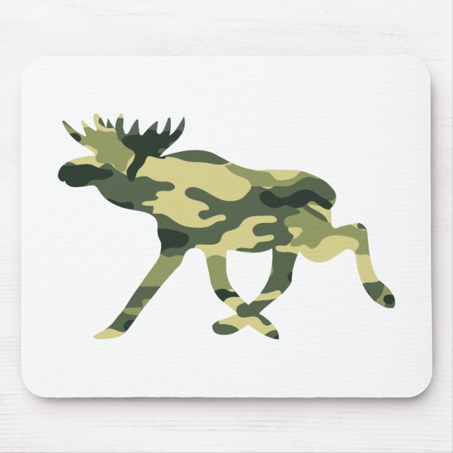 Mousepad Moose / Elk Woodland Camouflage / Camo (Frente)