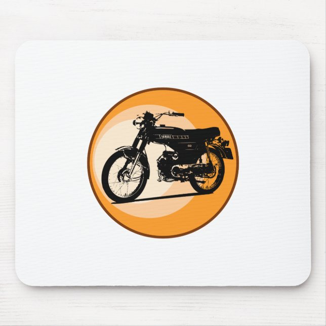 Mousepad Moped clássico "EFERVESCENTE" de Yamaha FS1E (Frente)