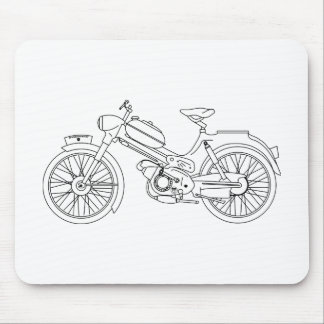 Mousepad Moped PUCH MS 50 Motor Patinete Blueprint