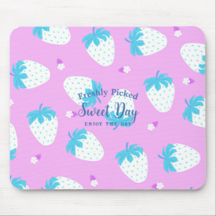 Mousepad Morango Rosa Azul