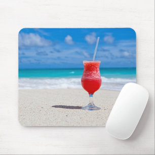 Mousepad Morango vermelha Margarita do verão tropical da