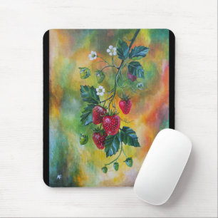 Mousepad Morangos em uma Videira de Verão por Alfred Fox
