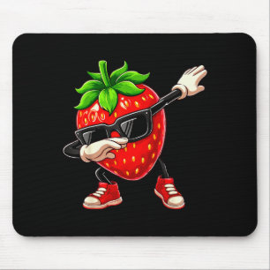 Mousepad Morangos Engraçados de Dabbing Verão Amante de Fru