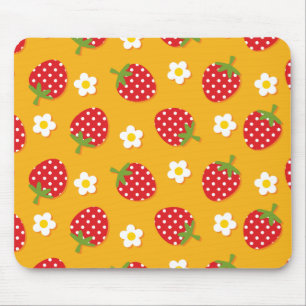 Mousepad Morangos & flores