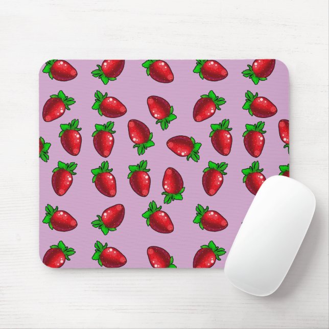 Mousepad Morangos Frescos (Com mouse)