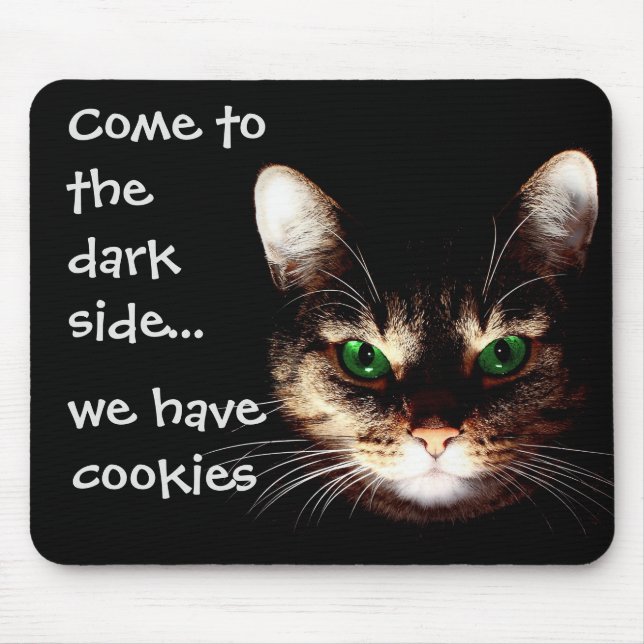 Mousepad Morcegos - "O Lado Escuro tem Cookies"  (Frente)