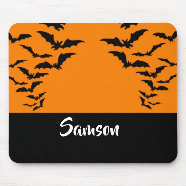 Mousepad Morcegos voadores em laranja (Frente)
