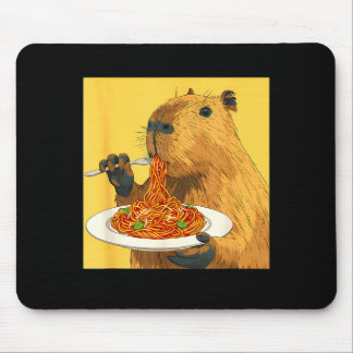 Mousepad More Spaghetti Less Upsetti Capybara Illustration