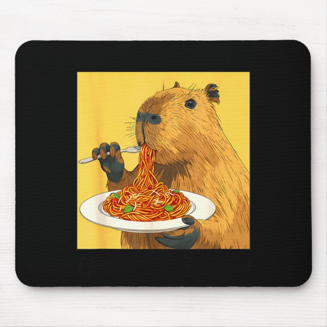 Mousepad More Spaghetti Less Upsetti Capybara Illustration (Frente)