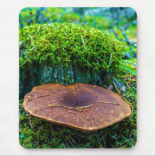 Mousepad Morrel cogumelo verde grama natural