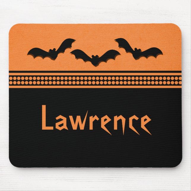 Mousepad Morreu Batty Halloween Mousepad, Laranja (Frente)