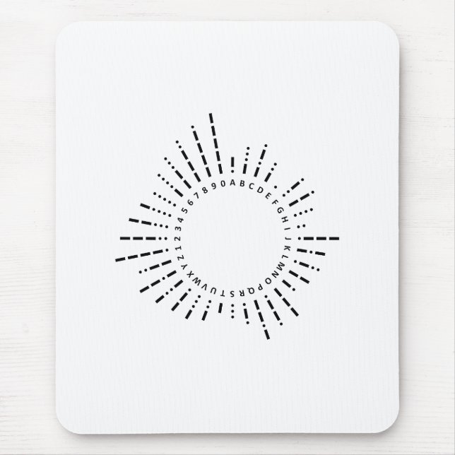 Mousepad Morse Code Alphabet (Frente)