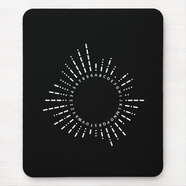 Mousepad Morse Code Alphabet (Frente)