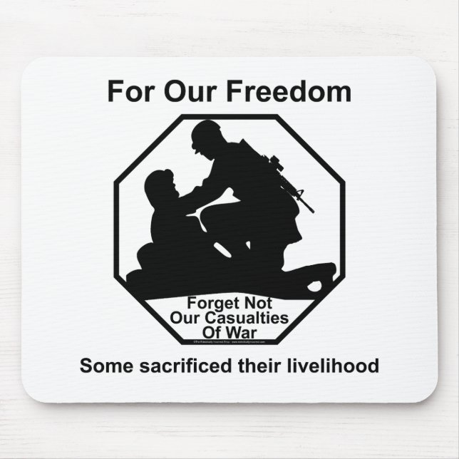 Mousepad Mortes de guerra. (Frente)