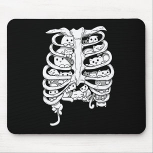 Mousepad Morto De Gatos De Abraço De Esqueleto Mas Quente