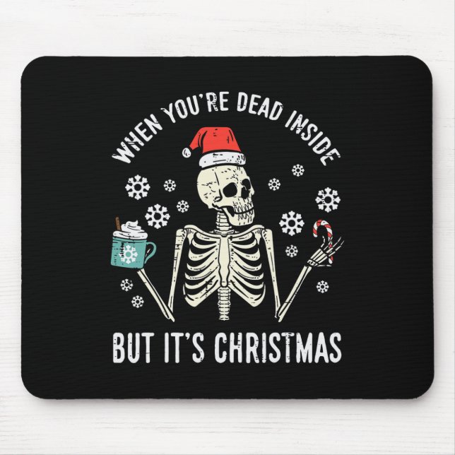 Mousepad Morto Mas Seu Esqueleto De Natal Xmas (Frente)