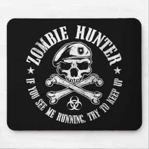 Mousepad morto vivo do vivo do caçador do zombi