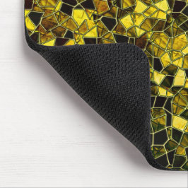Mousepad Mosaico amarelo e ocre escuro, opção de linha de d