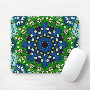 Mousepad Mosaico Blue Hippie Boho Mandala
