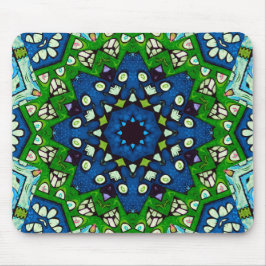 Mousepad Mosaico Blue Hippie Boho Mandala