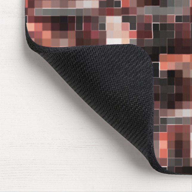 Mousepad Mosaico castanho para salmão, branco, cinza, estil (Canto)