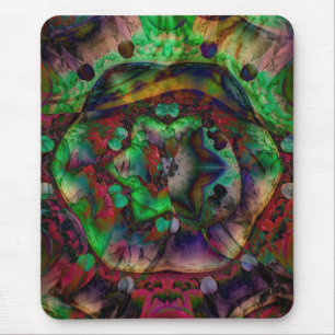 Mousepad Mosaico Colorido, Roxo Verde