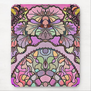 Mousepad Mosaico cor-de-rosa da flor