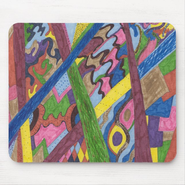 Mousepad "Mosaico Cross Roads" Abstrato Art (Frente)