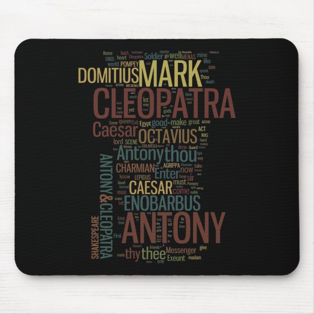 Mousepad Mosaico da palavra de Antony e de Cleopatra (Frente)