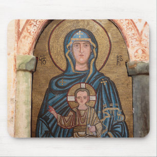 Mousepad Mosaico da Virgem Maria e Jesus