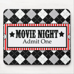 Mousepad *Mosaico de Tíquete do Movie Night*
