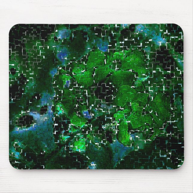 Mousepad Mosaico defeituoso da foto noturna de lagoa de águ (Frente)