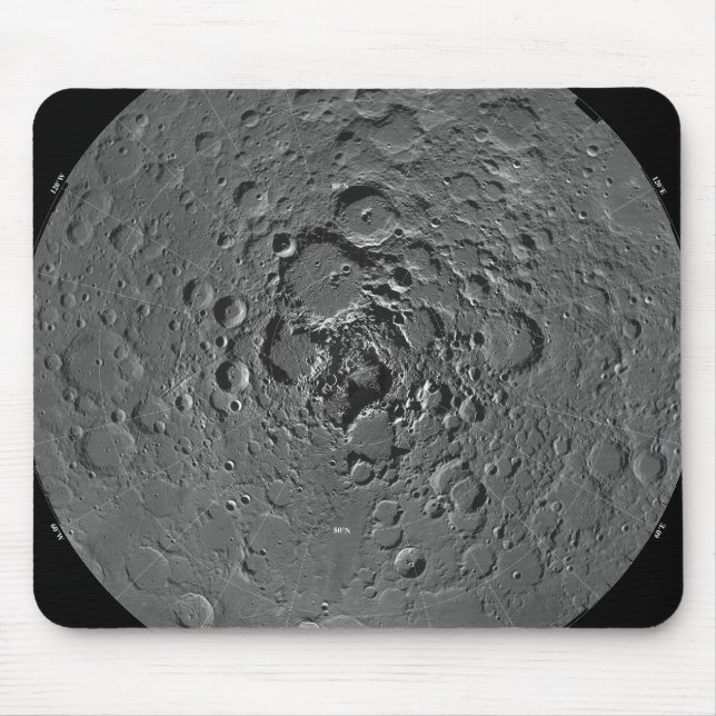 Mousepad Mosaico lunar da região polar norte do m (Frente)