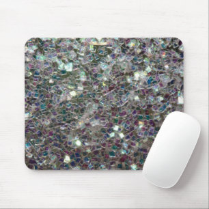 Mousepad Mosaico prateado colorido brilhante